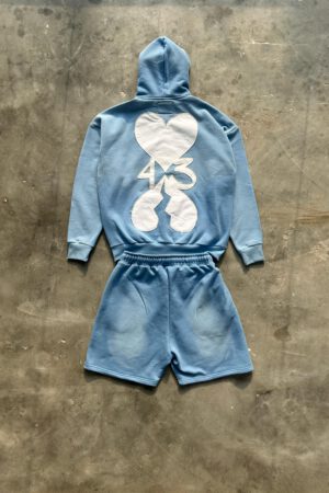 FOREVADIFFERENT Baby Blue Tracksuit shorts